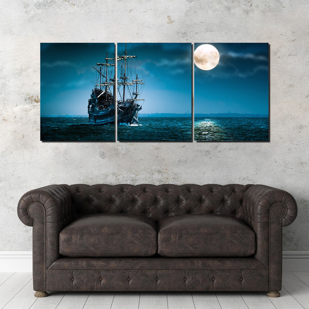 Flying Dutchman Moonlit Wall Art