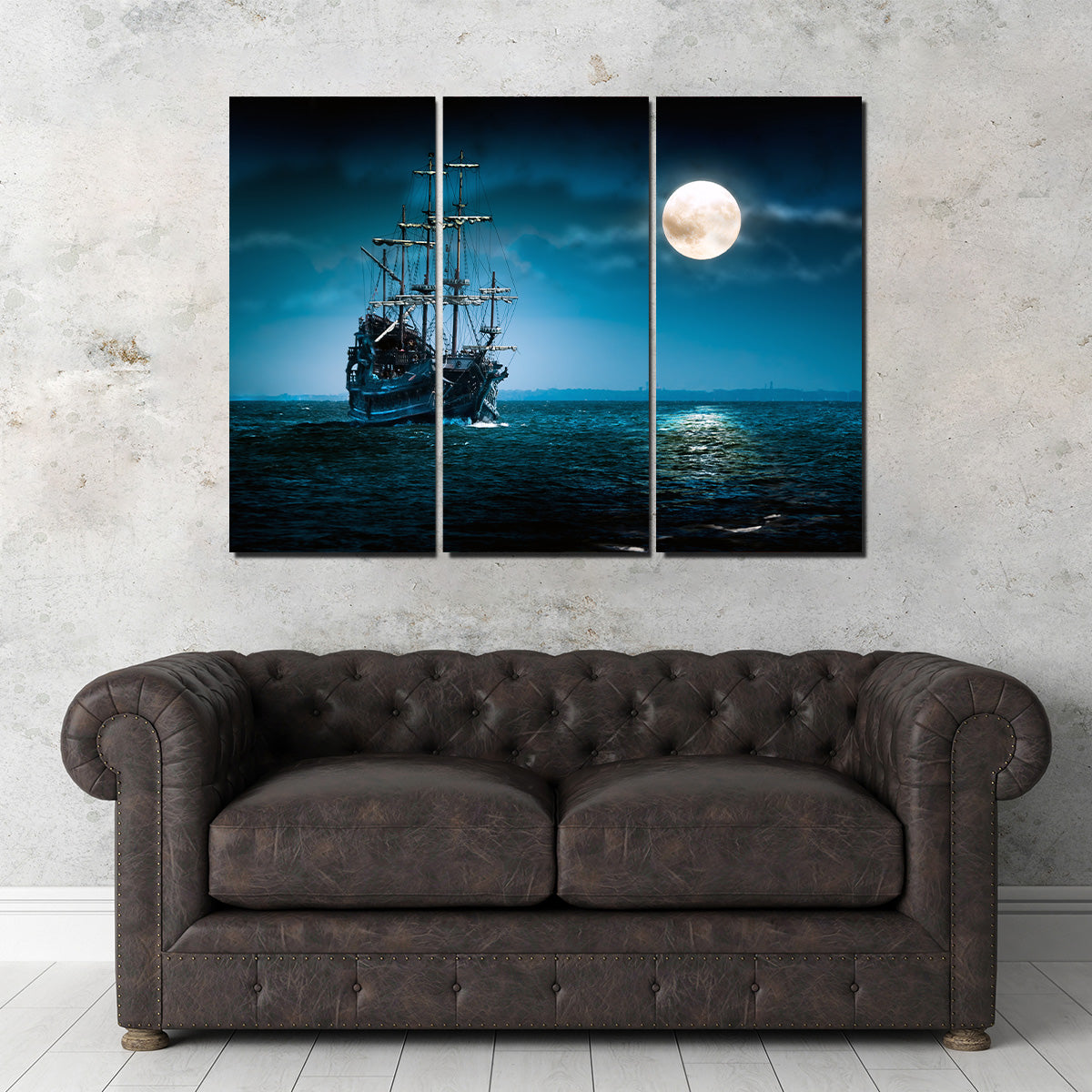 Flying Dutchman Moonlit Wall Art