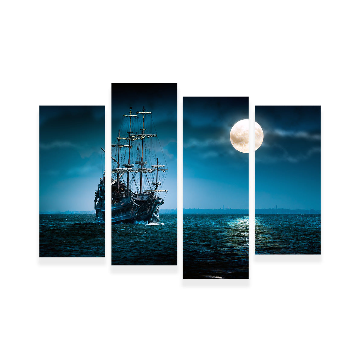 Flying Dutchman Moonlit Wall Art