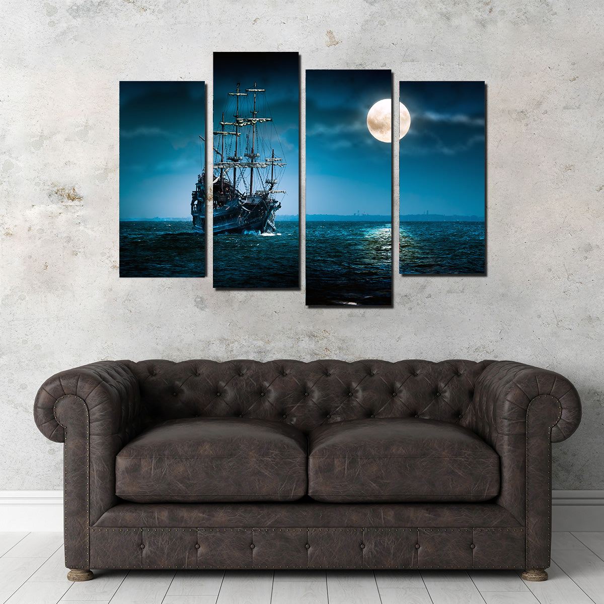 Flying Dutchman Moonlit Wall Art