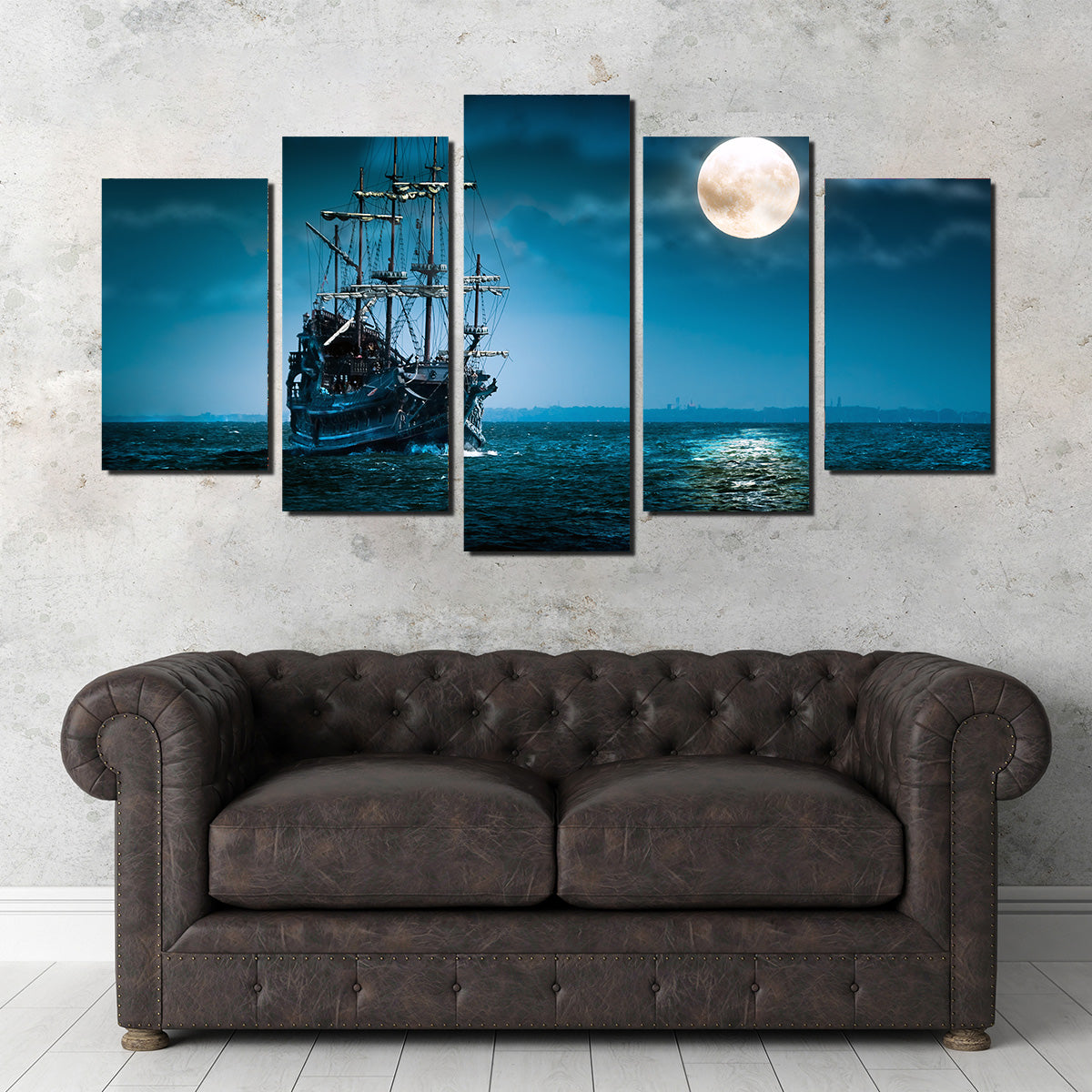 Flying Dutchman Moonlit Wall Art