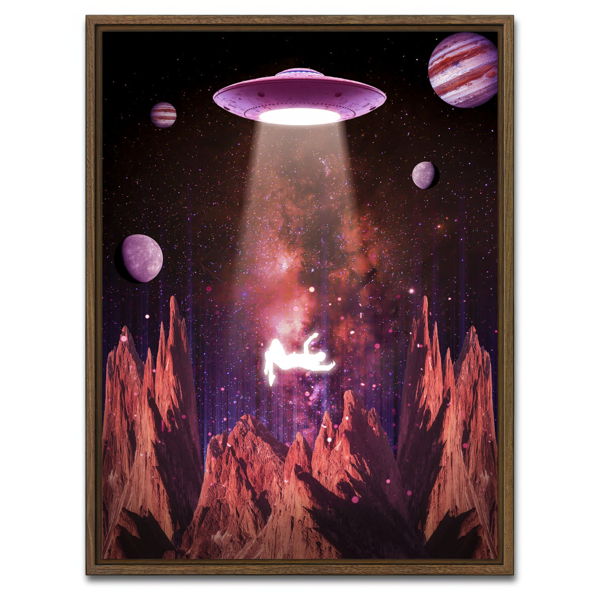 AUTO-MOCKUP WHITE | Flying | 1 Piece | Walnut Framed Canvas | group=3x4