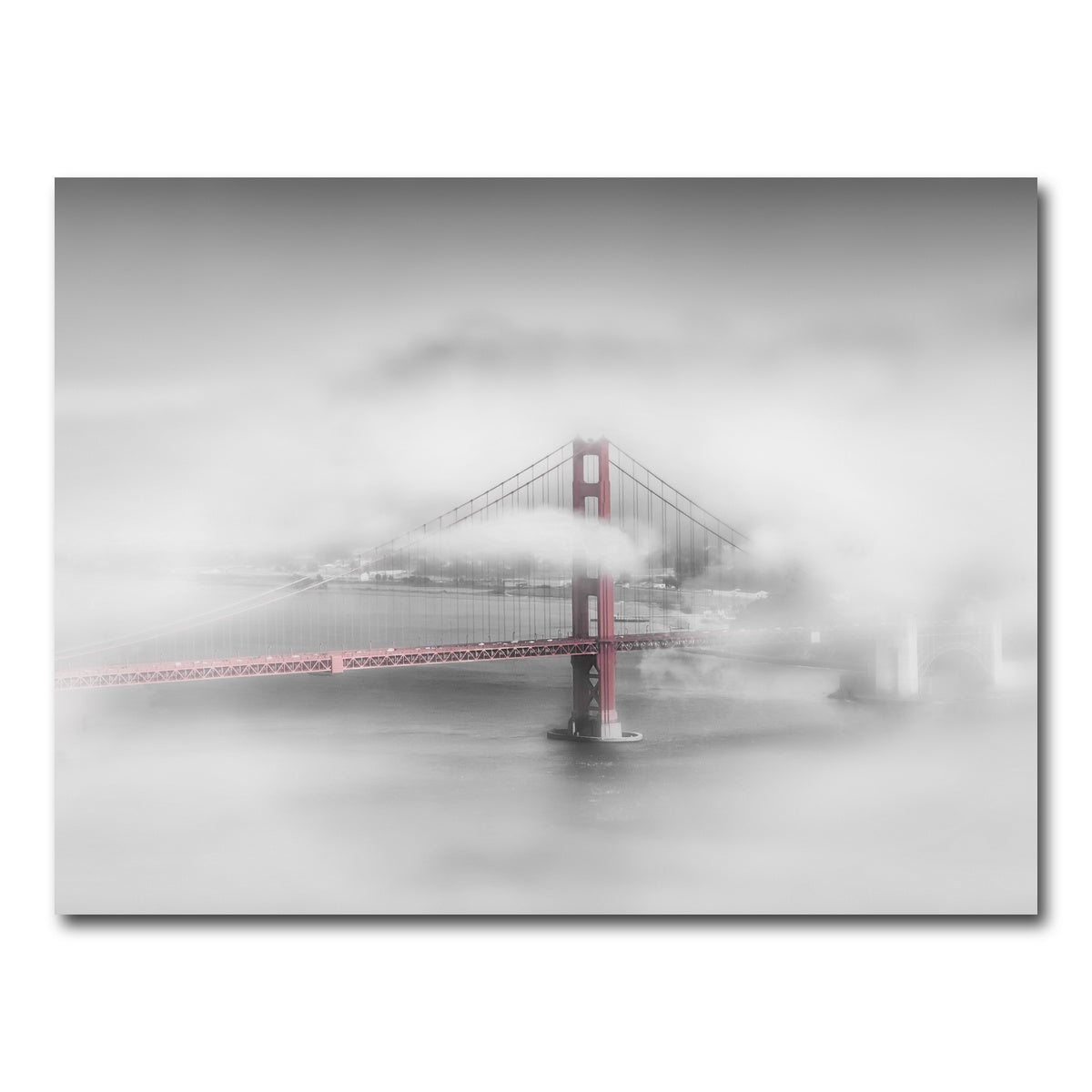 AUTO-MOCKUP WHITE | Foggy Golden Gate Bridge | 1 Piece | Gallery Wrap Canvas | group=4x3