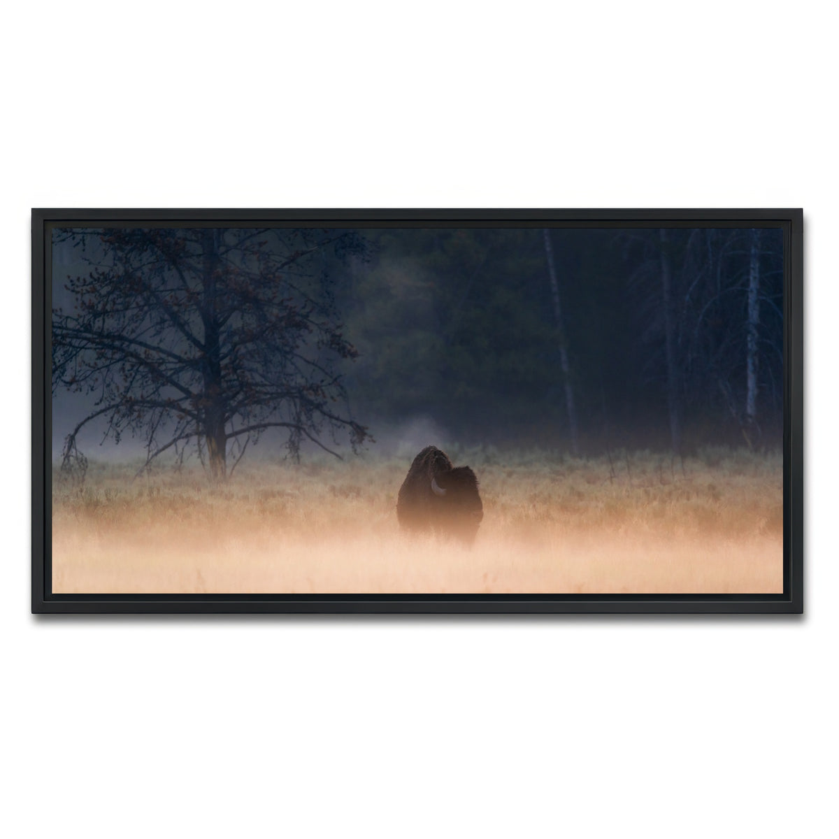 AUTO-MOCKUP WHITE | Foggy Morning | 1 Piece | Black Framed Canvas | group=2x1