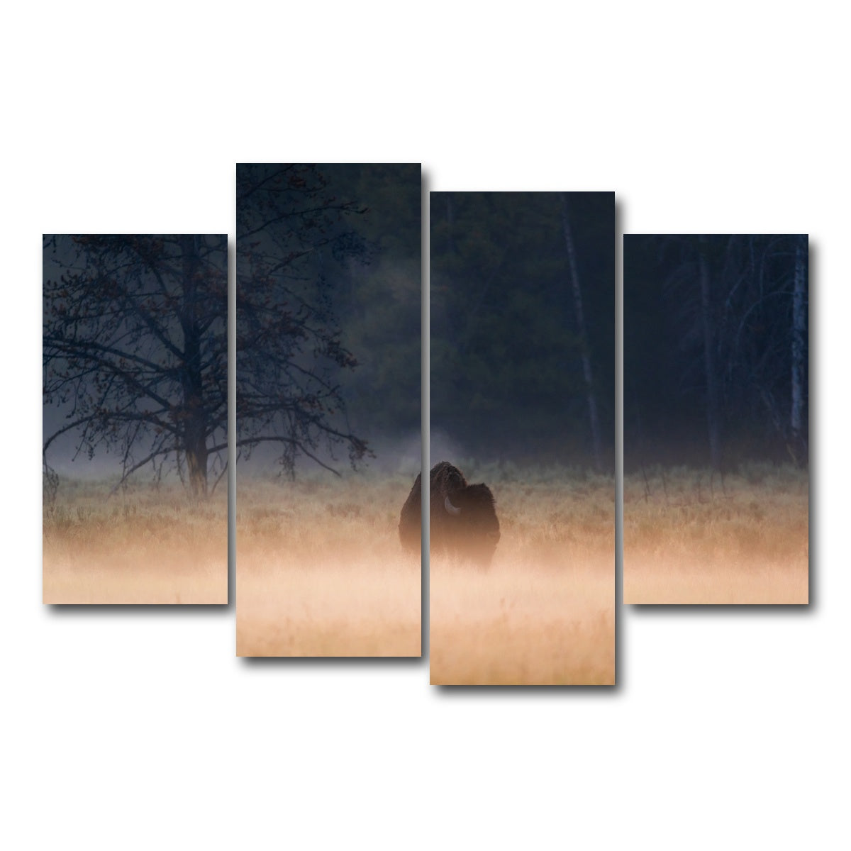 AUTO-MOCKUP WHITE | Foggy Morning | 4 Piece | Gallery Wrap Canvas | group=4_short
