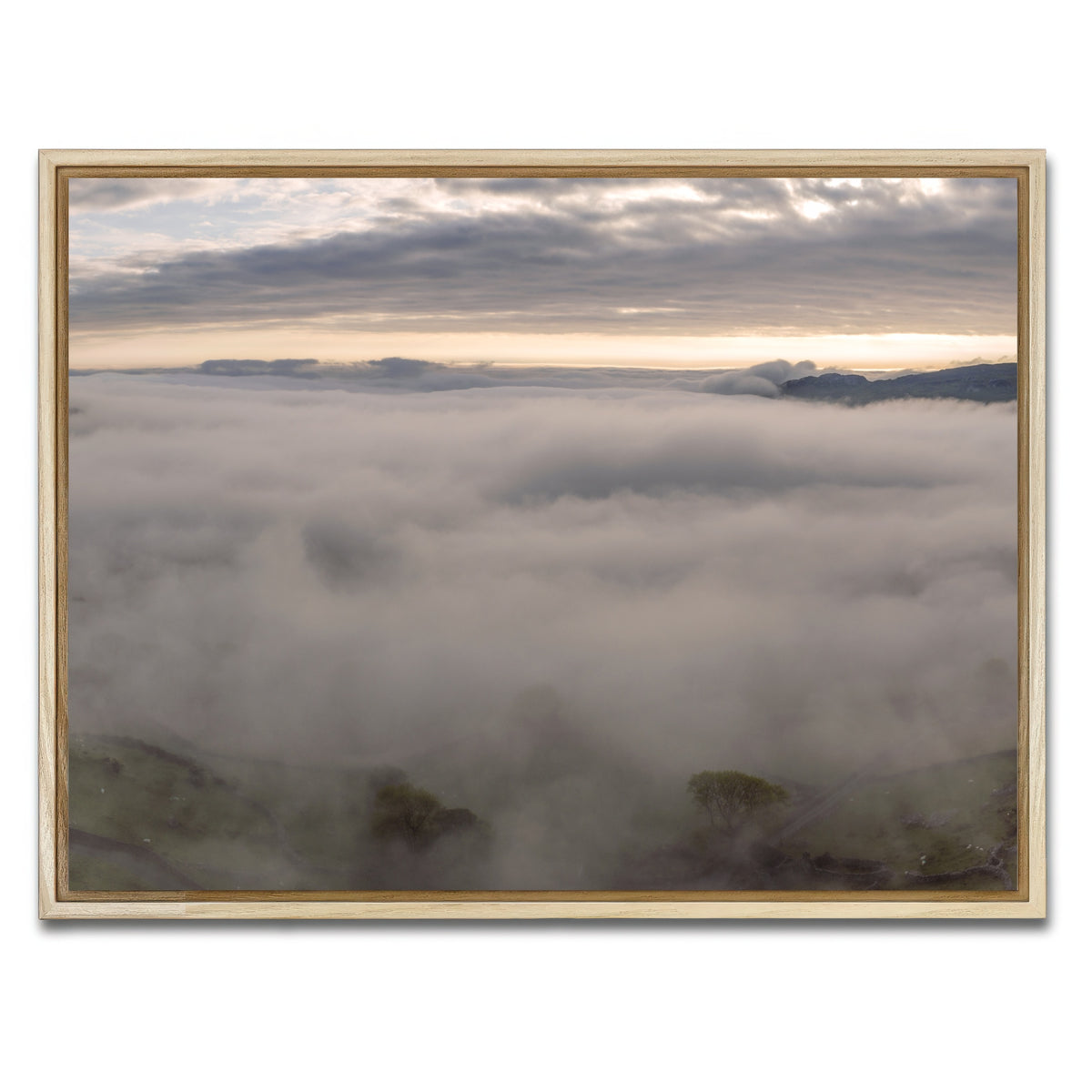 AUTO-MOCKUP WHITE | Foggy Snowdonia | 1 Piece | Natural Framed Canvas | group=4x3