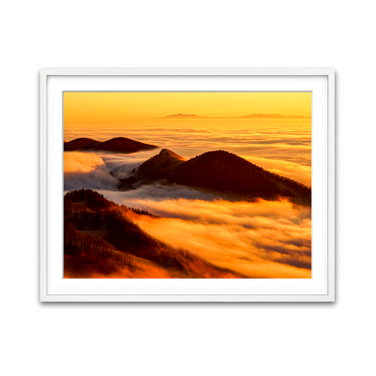 Framed Print 4x3 White