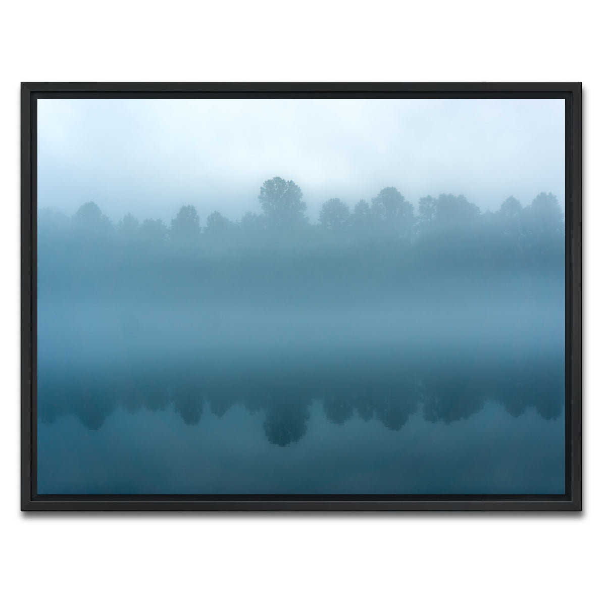 AUTO-MOCKUP WHITE | Foggy Tennessee Morning on the River | 1 Piece | Black Framed Canvas | group=4x3