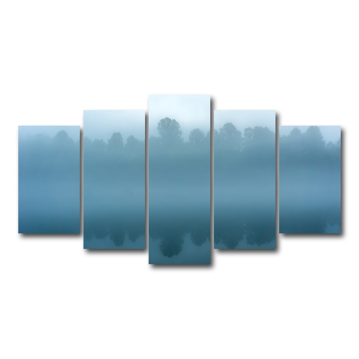 AUTO-MOCKUP WHITE | Foggy Tennessee Morning on the River | 5 Piece | Gallery Wrap Canvas | group=5_normal