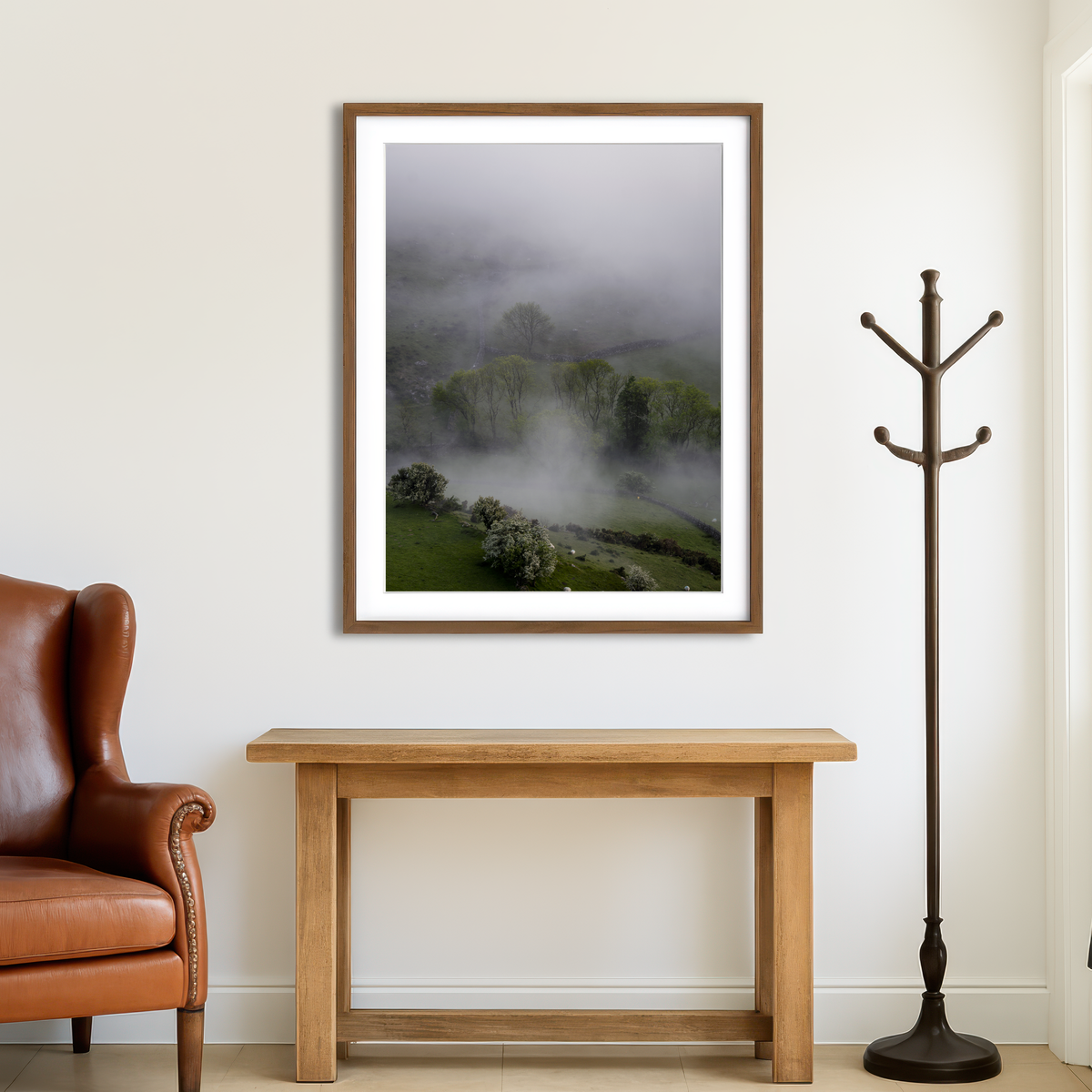 AUTO-MOCKUP ROOM | Foggy Trees Wall Art