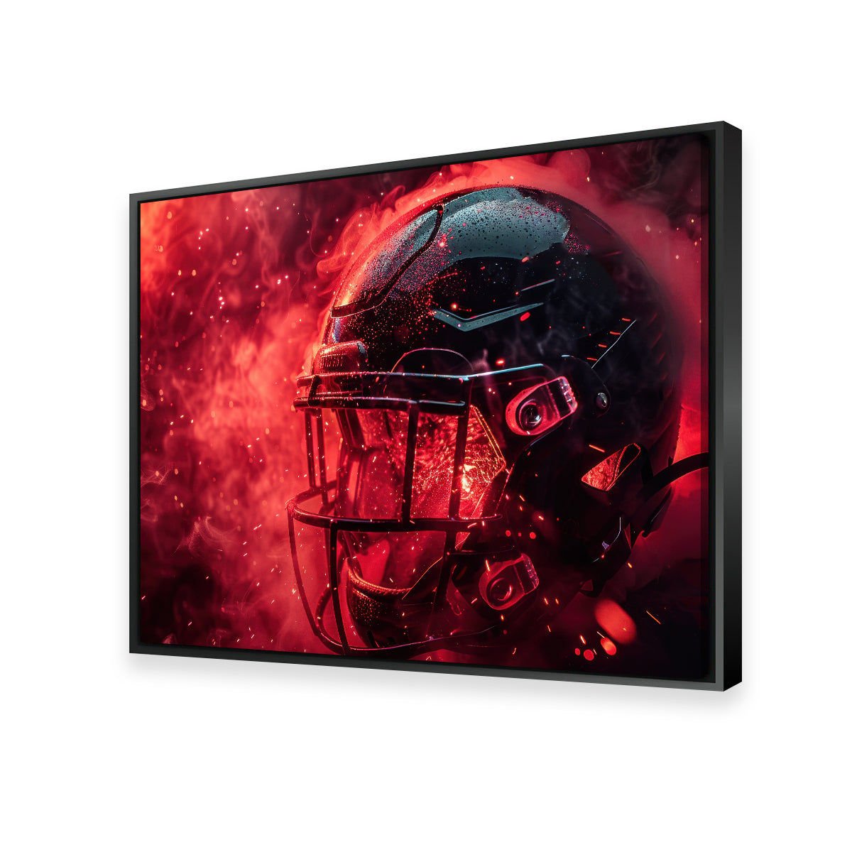 Football Helmet Red Wall Art