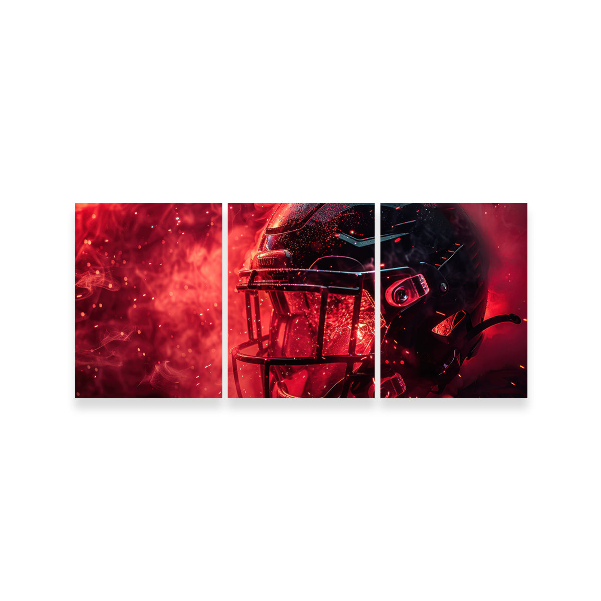 Football Helmet Red Wall Art