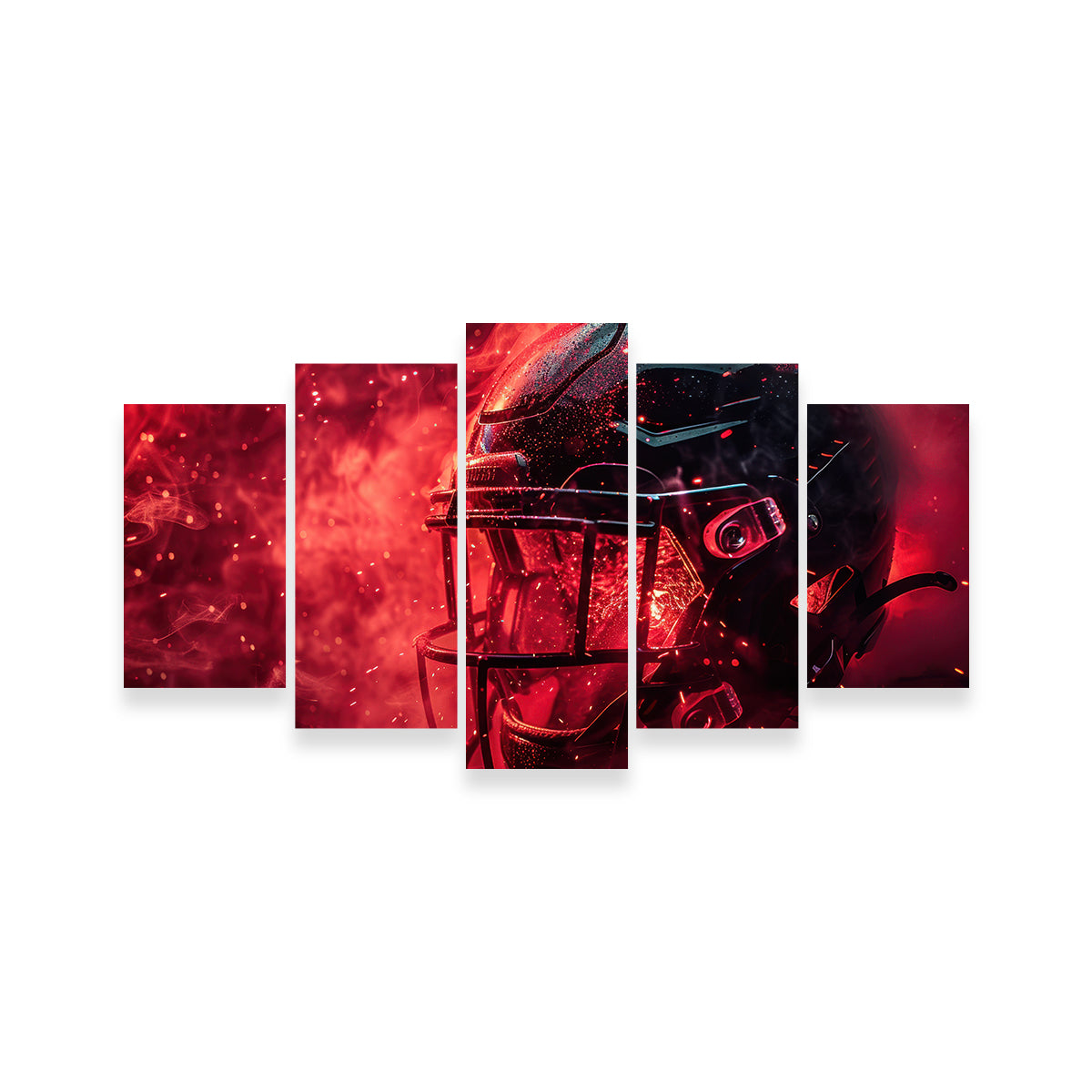 Football Helmet Red Wall Art