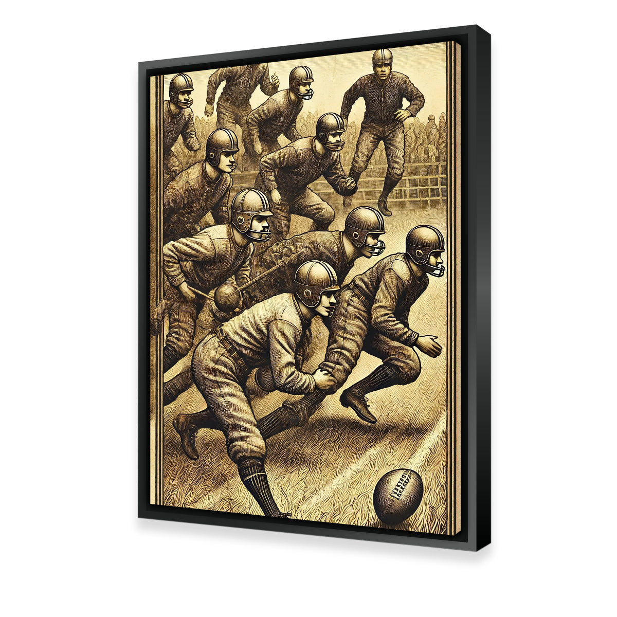 Football Scene 19th Century Wall Art