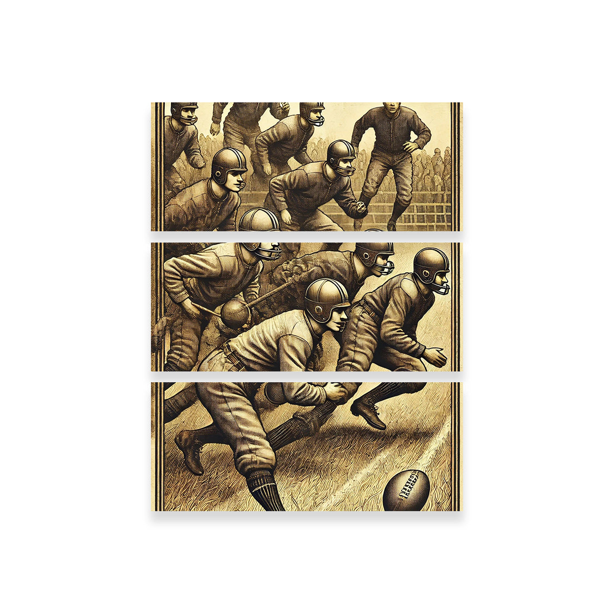 Football Scene 19th Century Wall Art