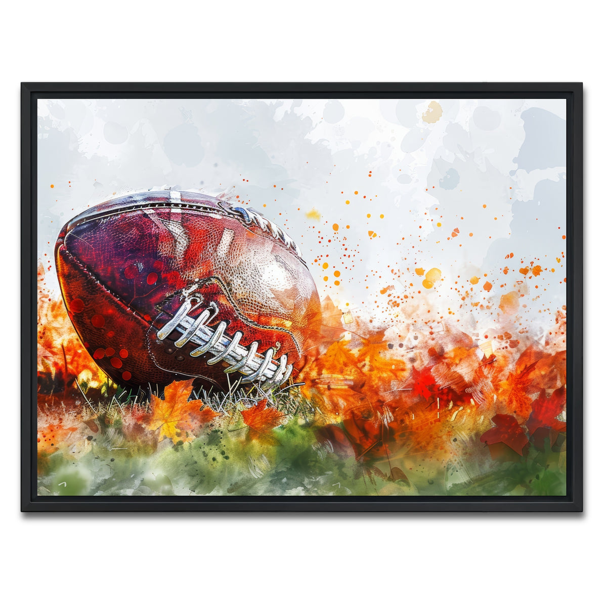AUTO-MOCKUP WHITE | Football Abstract | 1 Piece | Black Framed Canvas | group=4x3