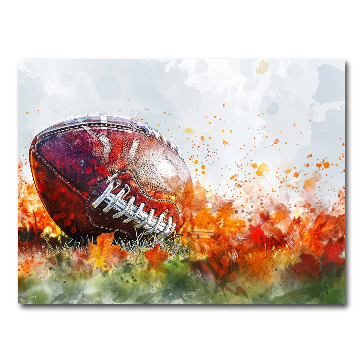 AUTO-MOCKUP WHITE | Football Abstract | 1 Piece | Gallery Wrap Canvas | group=4x3