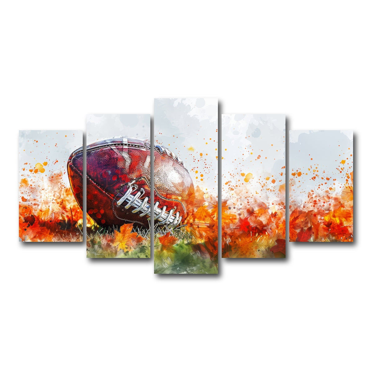 AUTO-MOCKUP WHITE | Football Abstract | 5 Piece | Gallery Wrap Canvas | group=5_normal