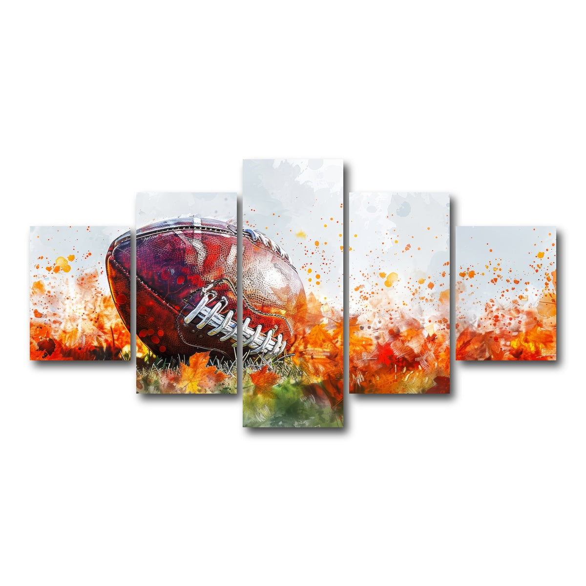 AUTO-MOCKUP WHITE | Football Abstract | 5 Piece | Gallery Wrap Canvas | group=5_short