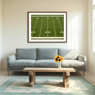 AUTO-MOCKUP ROOM | Football Field Wall Art
