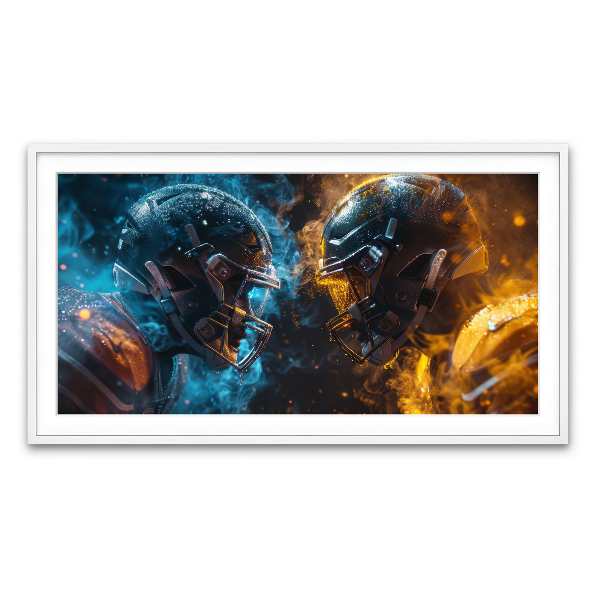 Framed Print 2x1 White