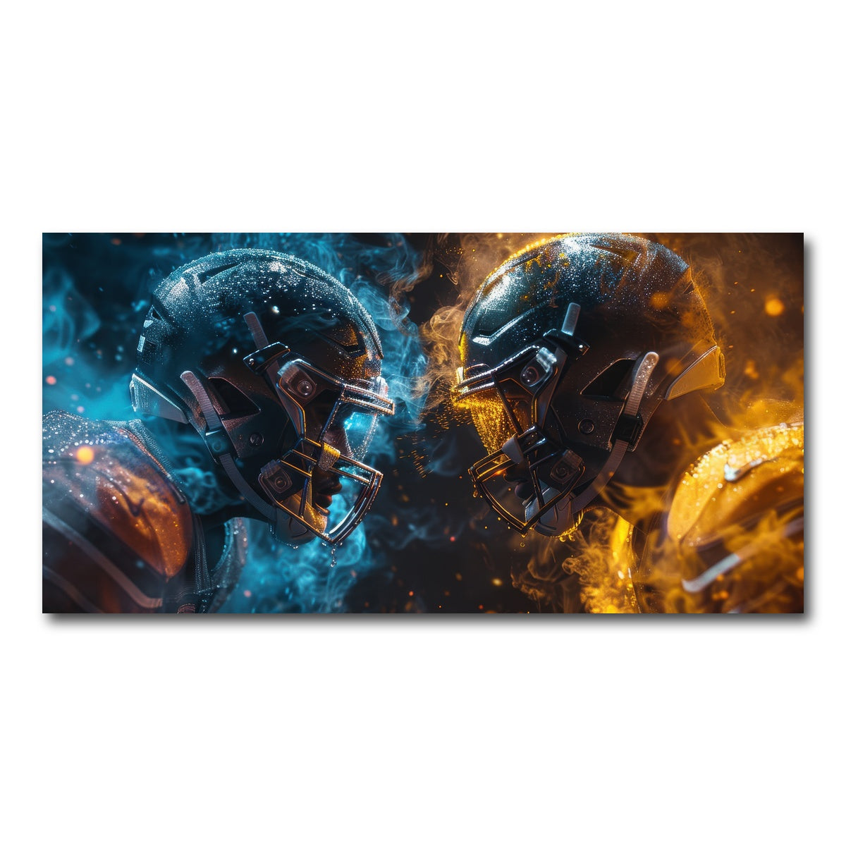 AUTO-MOCKUP WHITE | Football Players Head to Head | 1 Piece | Gallery Wrap Canvas | group=2x1