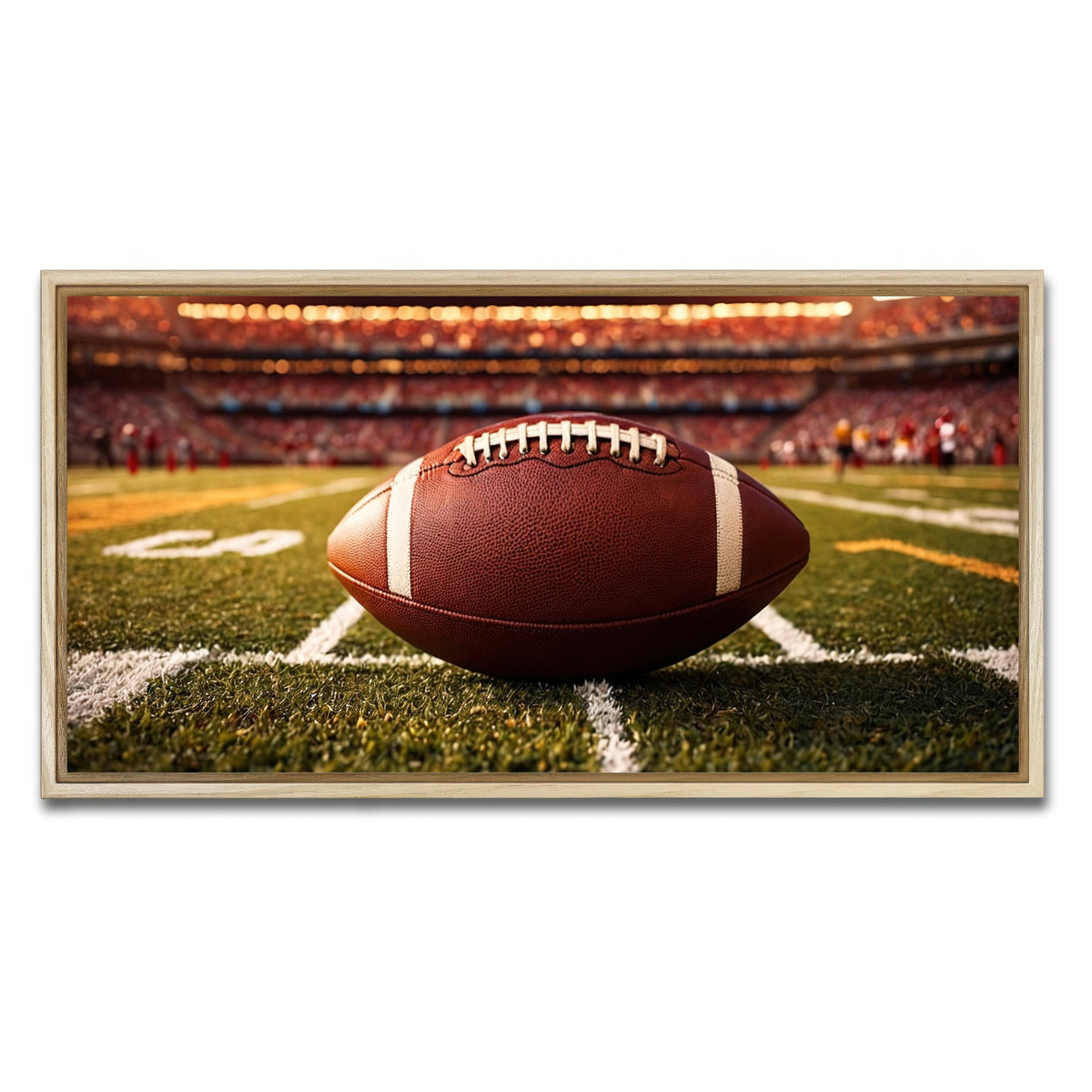 AUTO-MOCKUP WHITE | Football | 1 Piece | Natural Framed Canvas | group=2x1