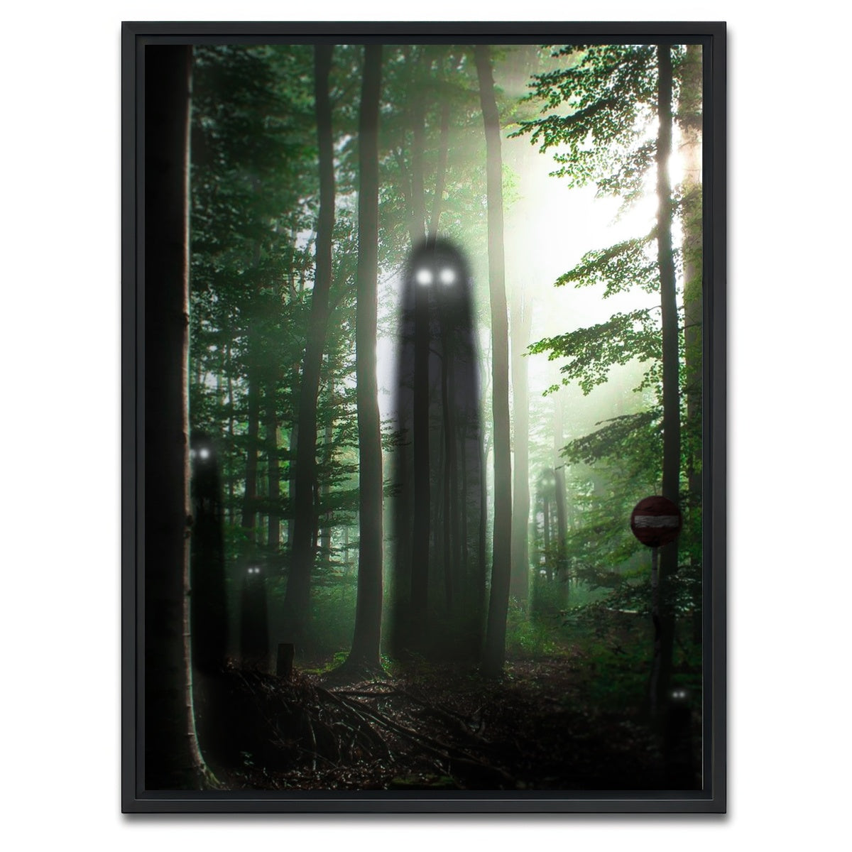 AUTO-MOCKUP WHITE | Forbidden forest | 1 Piece | Black Framed Canvas | group=3x4