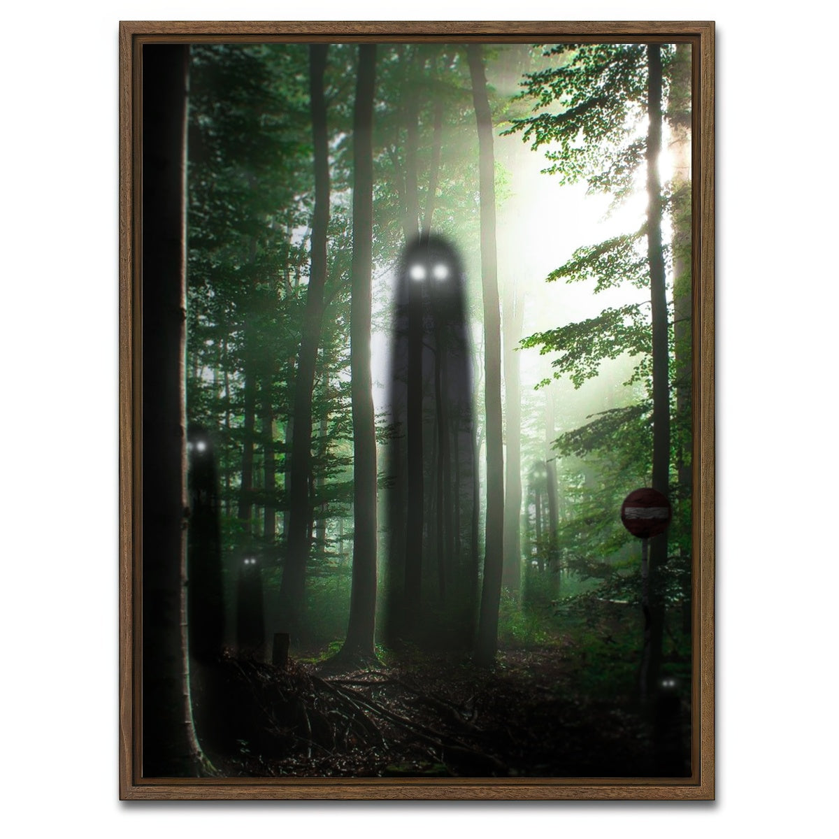 AUTO-MOCKUP WHITE | Forbidden forest | 1 Piece | Walnut Framed Canvas | group=3x4