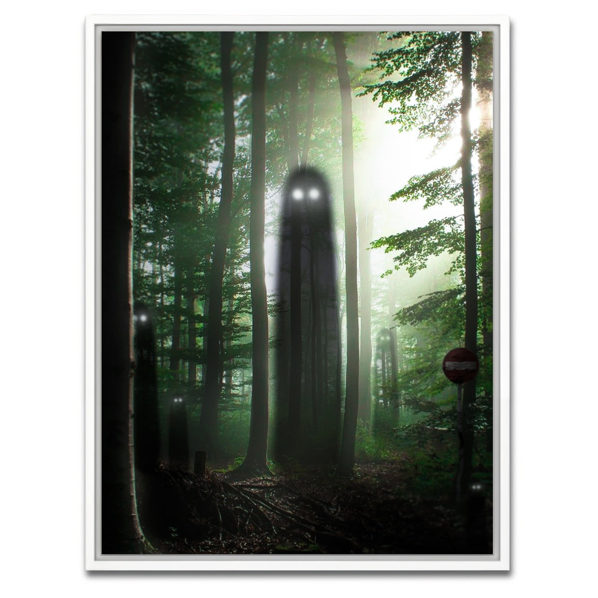 AUTO-MOCKUP WHITE | Forbidden forest | 1 Piece | White Framed Canvas | group=3x4