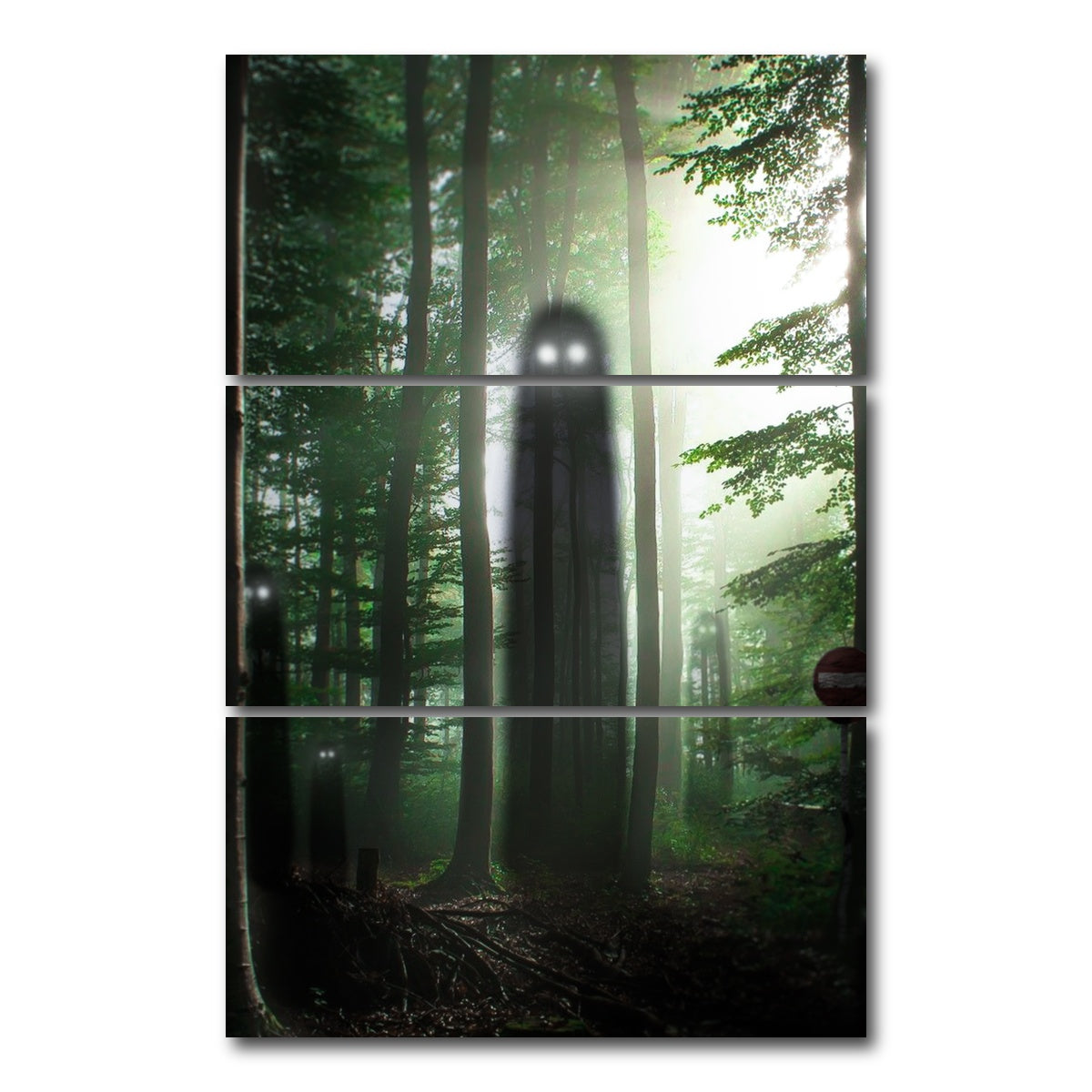 AUTO-MOCKUP WHITE | Forbidden forest | 3 Piece | Gallery Wrap Canvas | group=12x24_stacked