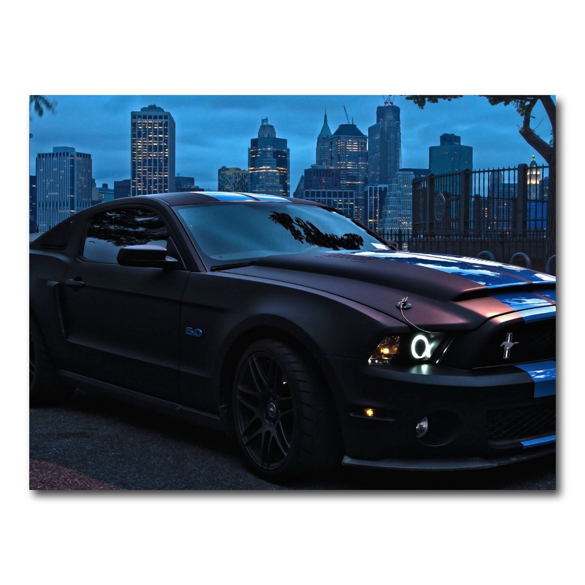 AUTO-MOCKUP WHITE | Ford Mustang GT500 | 1 Piece | Gallery Wrap Canvas | group=4x3