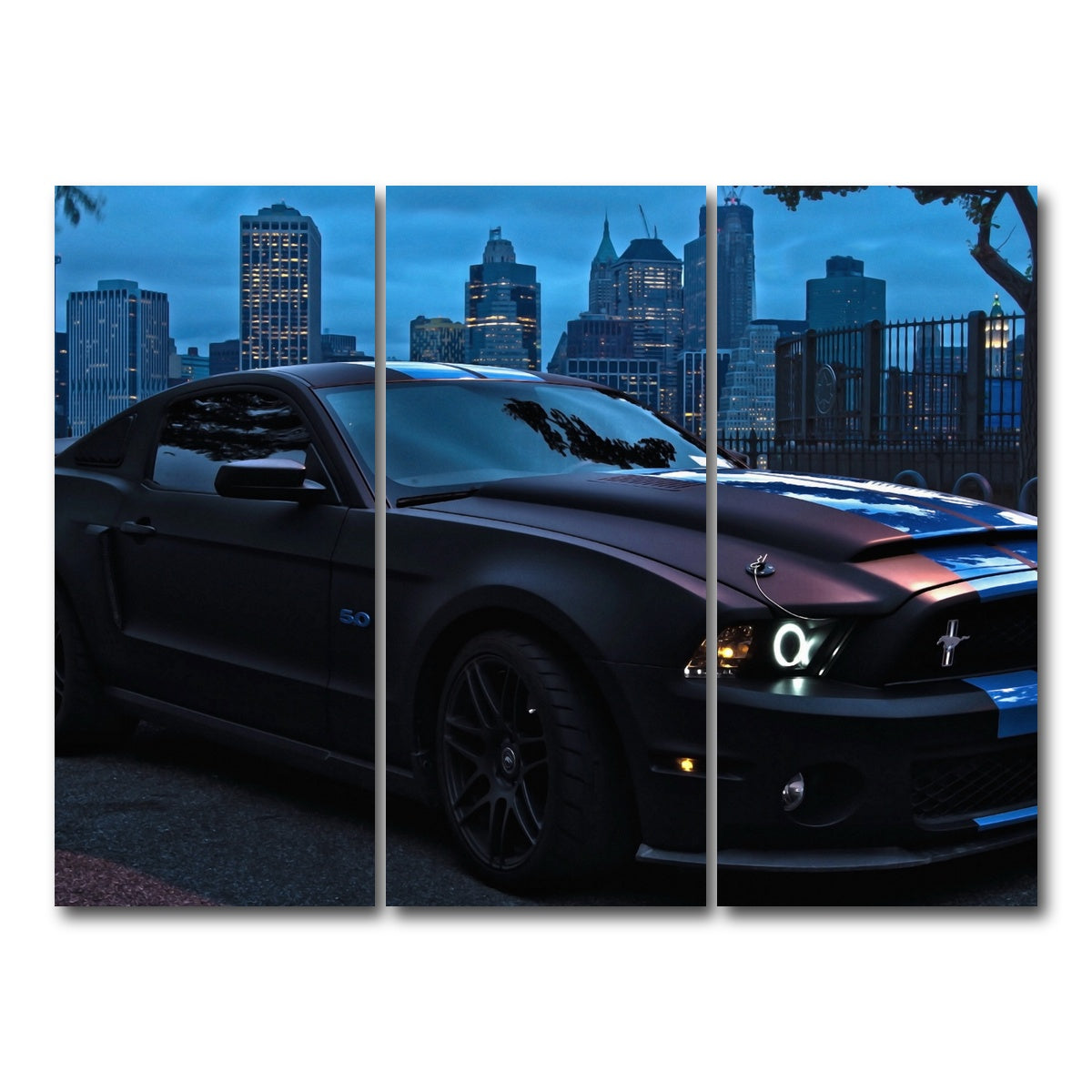 AUTO-MOCKUP WHITE | Ford Mustang GT500 | 3 Piece | Gallery Wrap Canvas | group=8x18