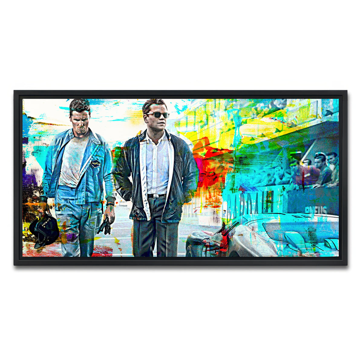 AUTO-MOCKUP WHITE | Ford vs Ferrari | 1 Piece | Black Framed Canvas | group=2x1