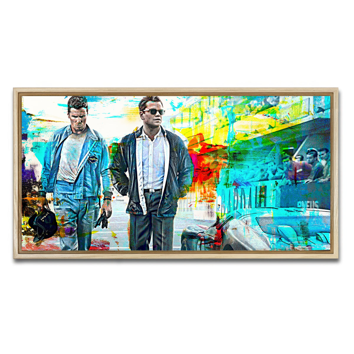 AUTO-MOCKUP WHITE | Ford vs Ferrari | 1 Piece | Natural Framed Canvas | group=2x1