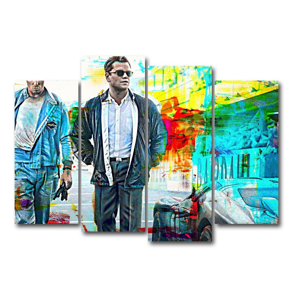 AUTO-MOCKUP WHITE | Ford vs Ferrari | 4 Piece | Gallery Wrap Canvas | group=4_normal