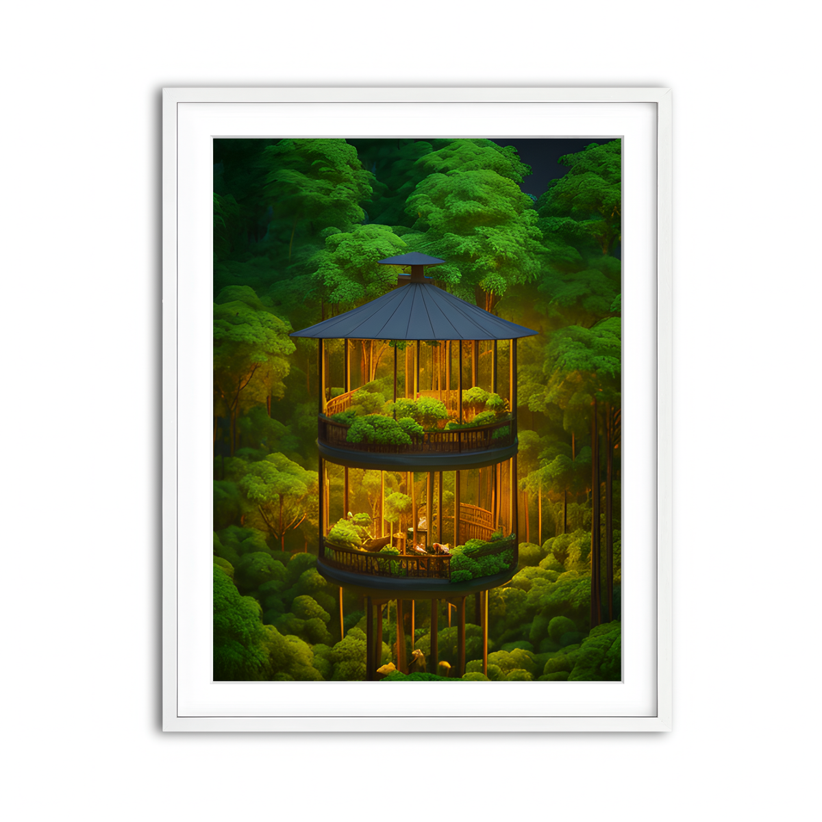 Framed Print 3x4 White