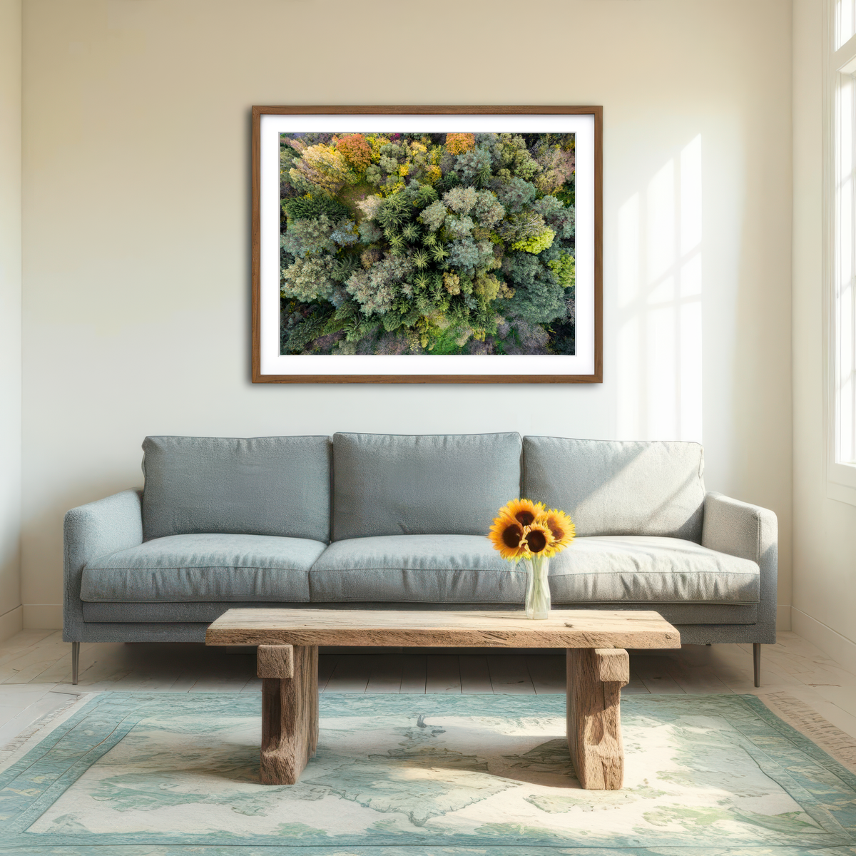 AUTO-MOCKUP ROOM | Forest From Above Wall Art
