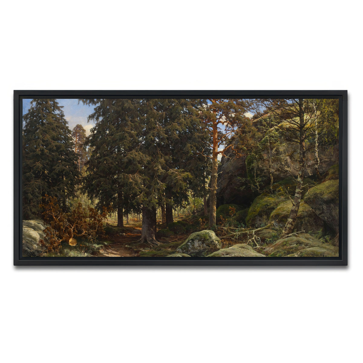 AUTO-MOCKUP WHITE | Forest Interior | 1 Piece | Black Framed Canvas | group=2x1