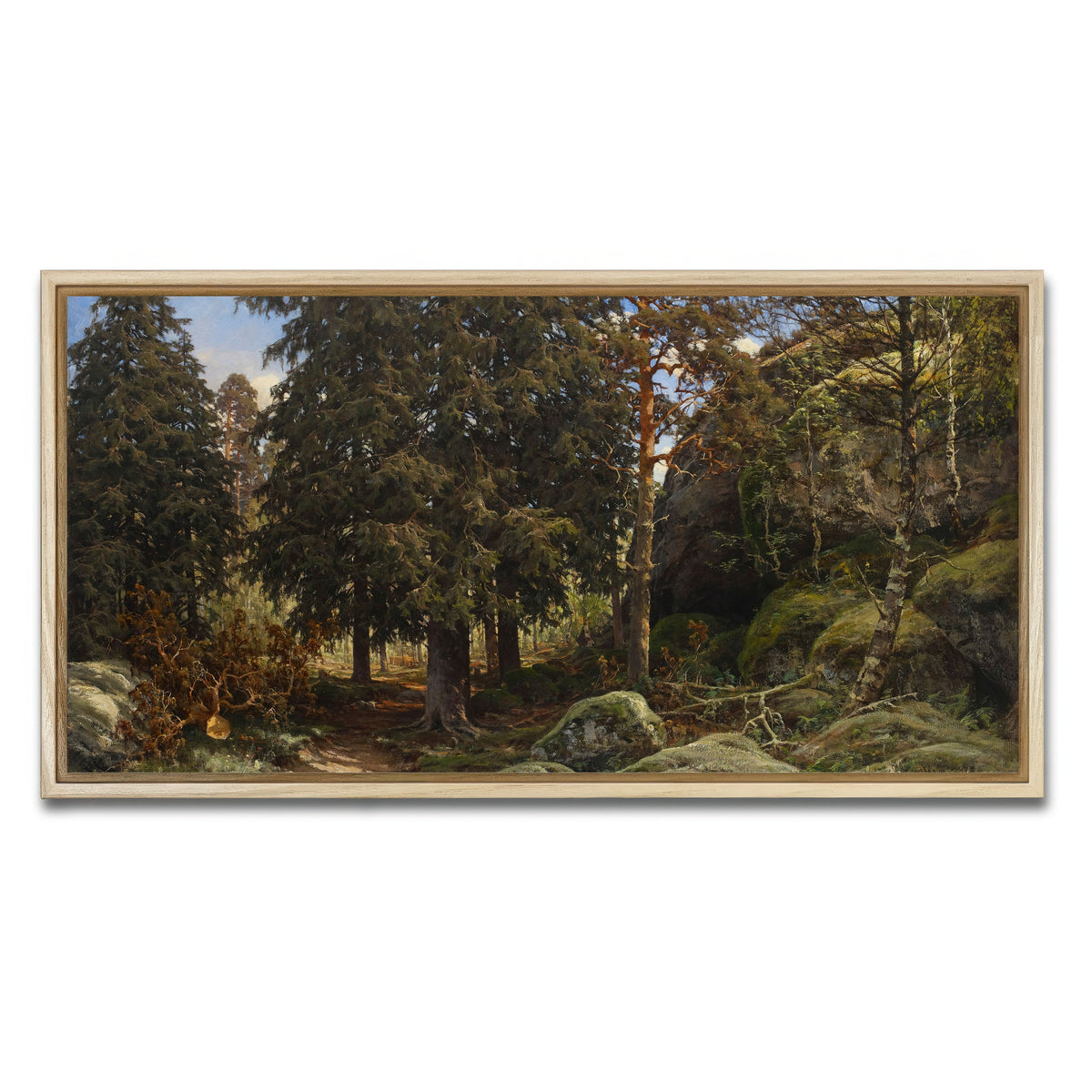 AUTO-MOCKUP WHITE | Forest Interior | 1 Piece | Natural Framed Canvas | group=2x1