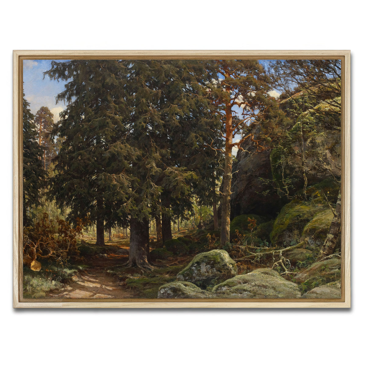 AUTO-MOCKUP WHITE | Forest Interior | 1 Piece | Natural Framed Canvas | group=4x3