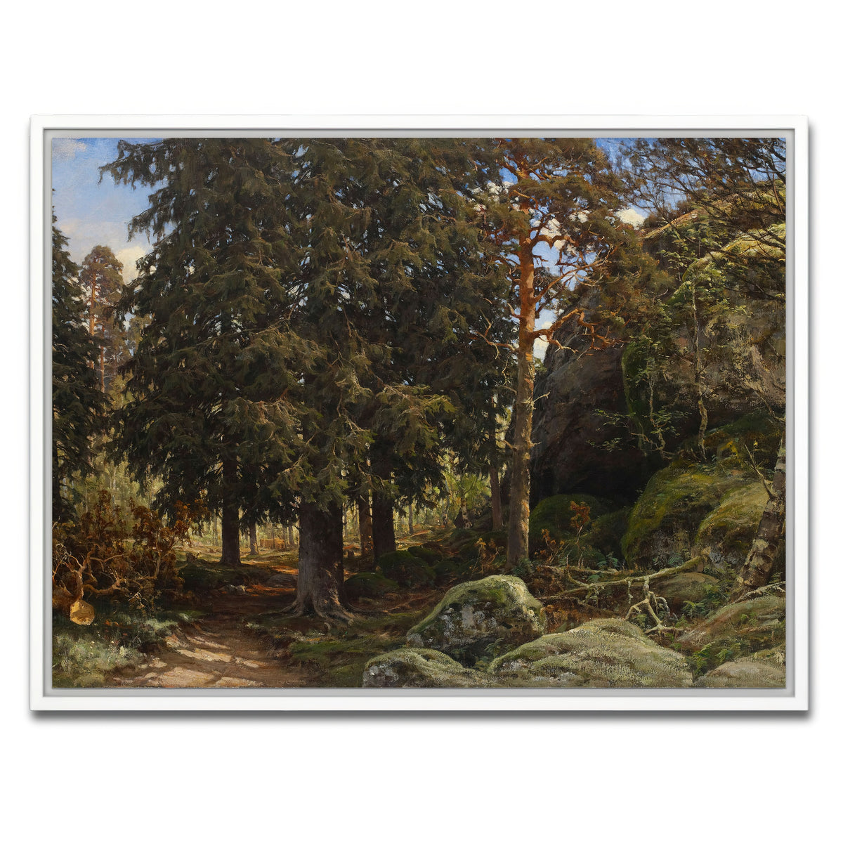 AUTO-MOCKUP WHITE | Forest Interior | 1 Piece | White Framed Canvas | group=4x3