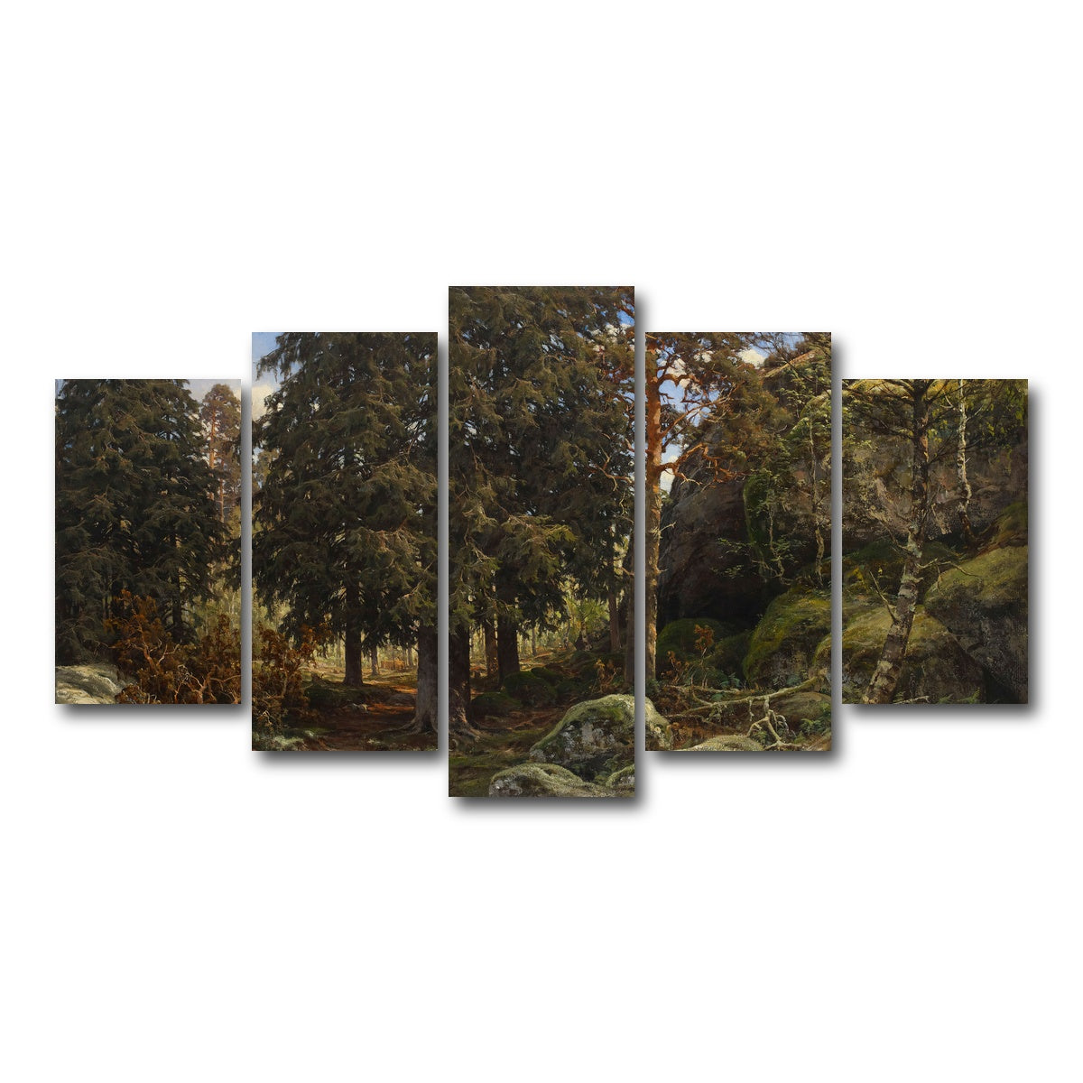 AUTO-MOCKUP WHITE | Forest Interior | 5 Piece | Gallery Wrap Canvas | group=5_normal
