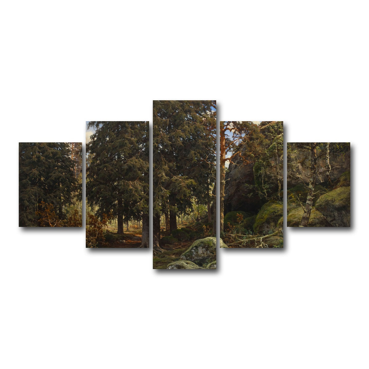 AUTO-MOCKUP WHITE | Forest Interior | 5 Piece | Gallery Wrap Canvas | group=5_short