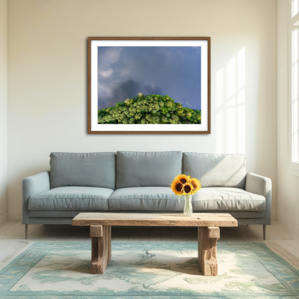 AUTO-MOCKUP ROOM | Forest Meets Water Wall Art