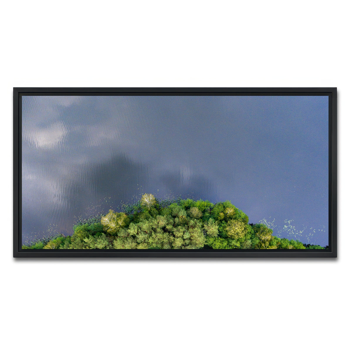 AUTO-MOCKUP WHITE | Forest Meets Water | 1 Piece | Black Framed Canvas | group=2x1