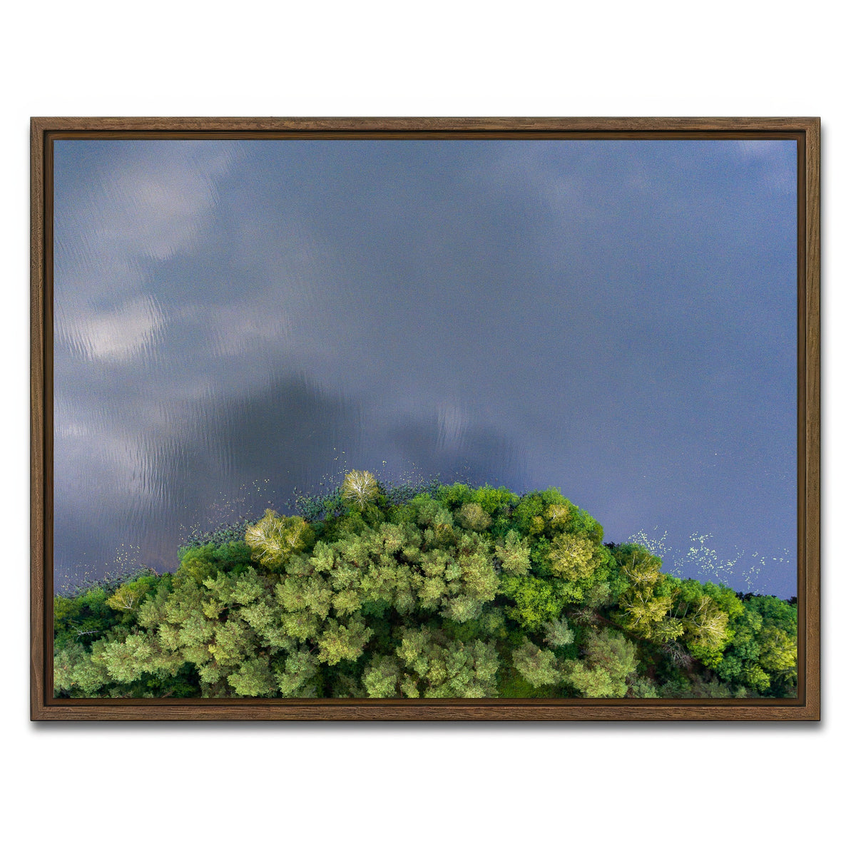 AUTO-MOCKUP WHITE | Forest Meets Water | 1 Piece | Walnut Framed Canvas | group=4x3