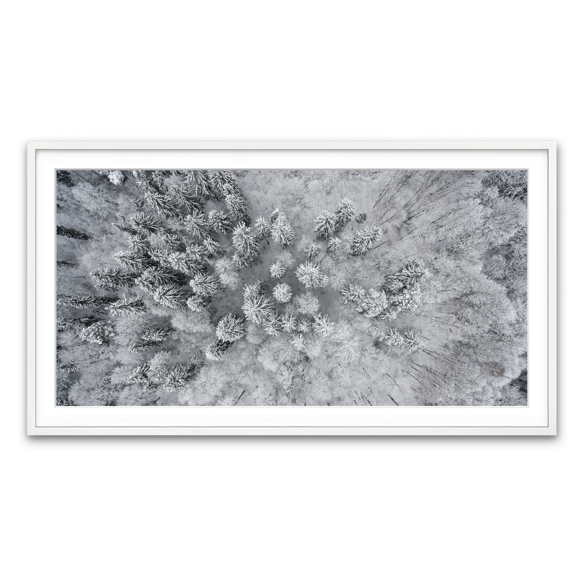 Framed Print 2x1 White