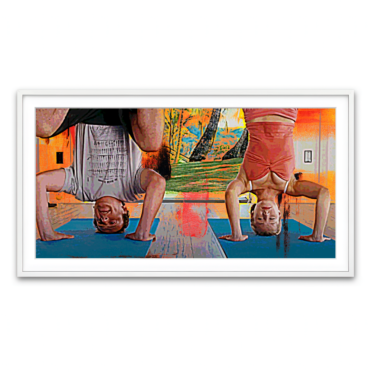 Framed Print 2x1 White