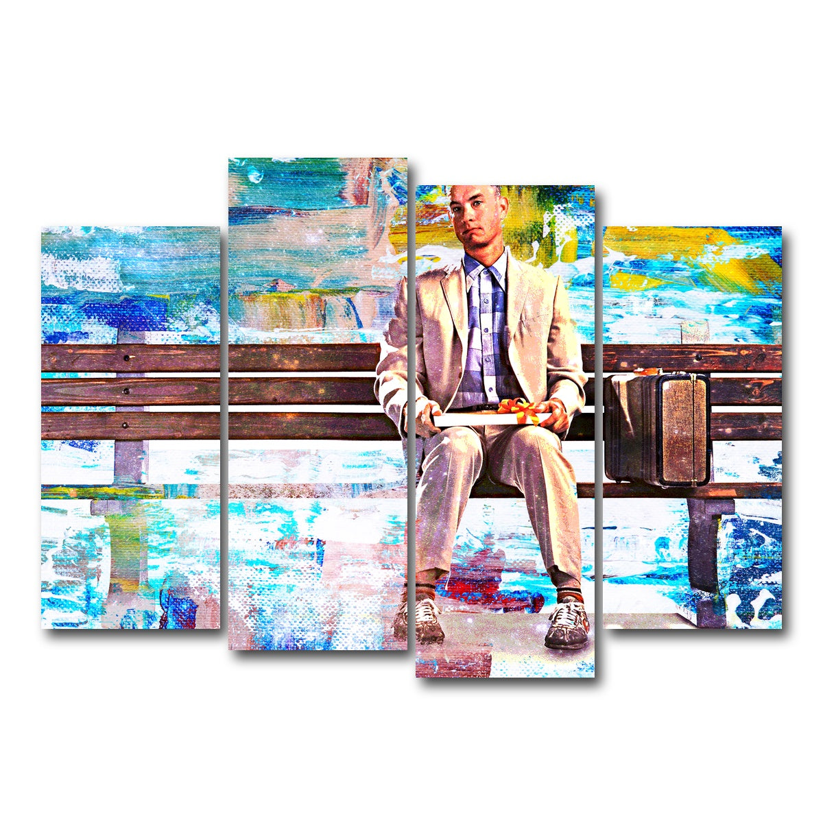 AUTO-MOCKUP WHITE | Forrest Gump | 4 Piece | Gallery Wrap Canvas | group=4_normal